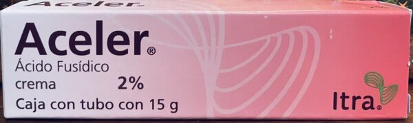 Aceler Acido fusidico 2% caja con tubo de 15 g