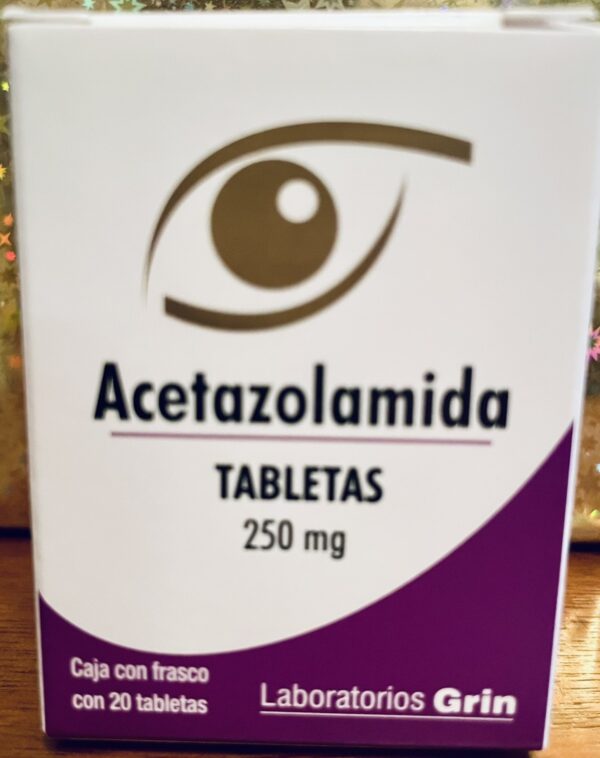 Generico Acetazolamina 250 mg caja con 20 tabletas
