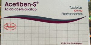 Generico Acido acetilsalicilico 300 mg caja con 20 tabletas efervecentes