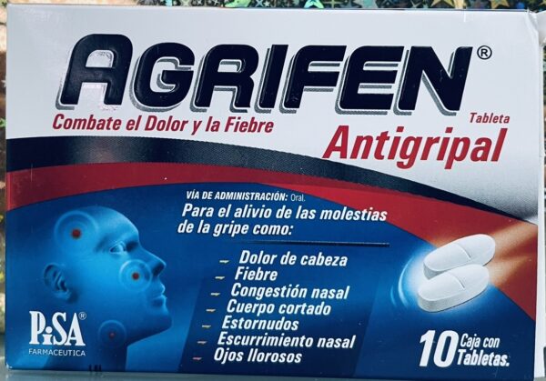Agrifen Paracetamol 500 mg / Cafe?na 25 mg caja con 10 tabletas