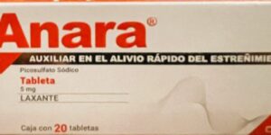 Anara Picosulfato de sodio 5 mg caja con 20 tabletas
