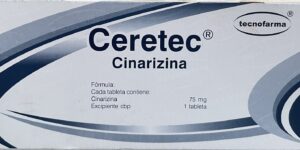 Ceretec Cinarizina 75 mg caja con 60 tabletas