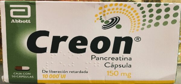 Creon Pancreatina 150 mg caja con 50 tabletas