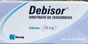 Debisor Dinitrato de Isosorbida 10 mg caja con 20 tabletas