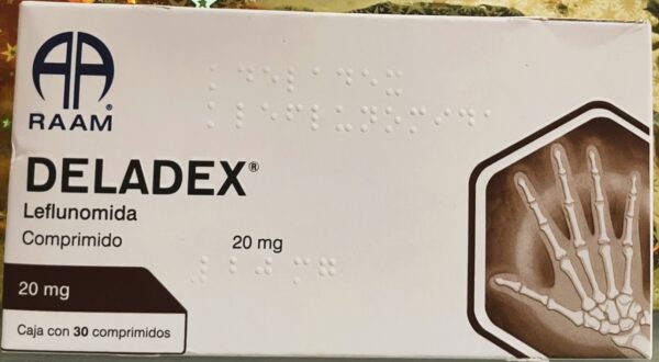 Deladex Leflonomida 20 mg caja con 30 tabletas