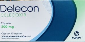 Delecon Celecoxib 200 mg caja con 10 tabletas