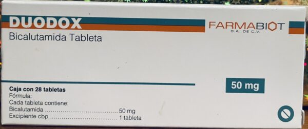 Duodox Bicalutamida 50 mg caja con 1 tableta