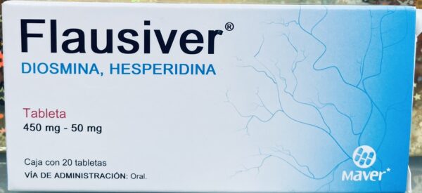 Flausiver Diosmia 450 mg / Hesperidina 50 mg caja con 20 tabletas