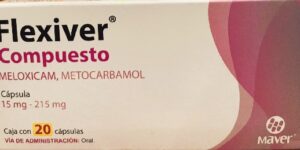 Flexiver Comp. Meloxicam 15 mg / Metocarbamol 215 mg caja con 20 tabletas