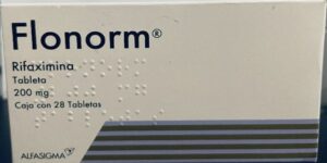 Flonorm Rifaximina 200 mg caja con 28 tabletas