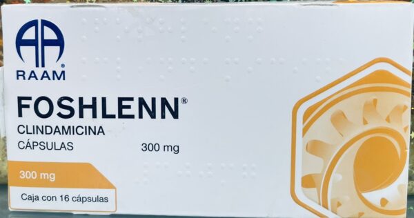Foshlenn Clindamicina 300 mg caja con 16 tabletas