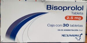 Generico Bisoprolol 2.5 mg caja con 30 tabletas
