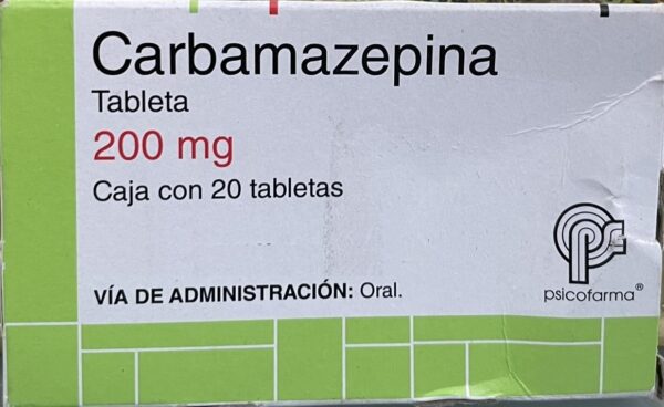 Generico Carbamazepina 200 mg caja con 20 tabletas