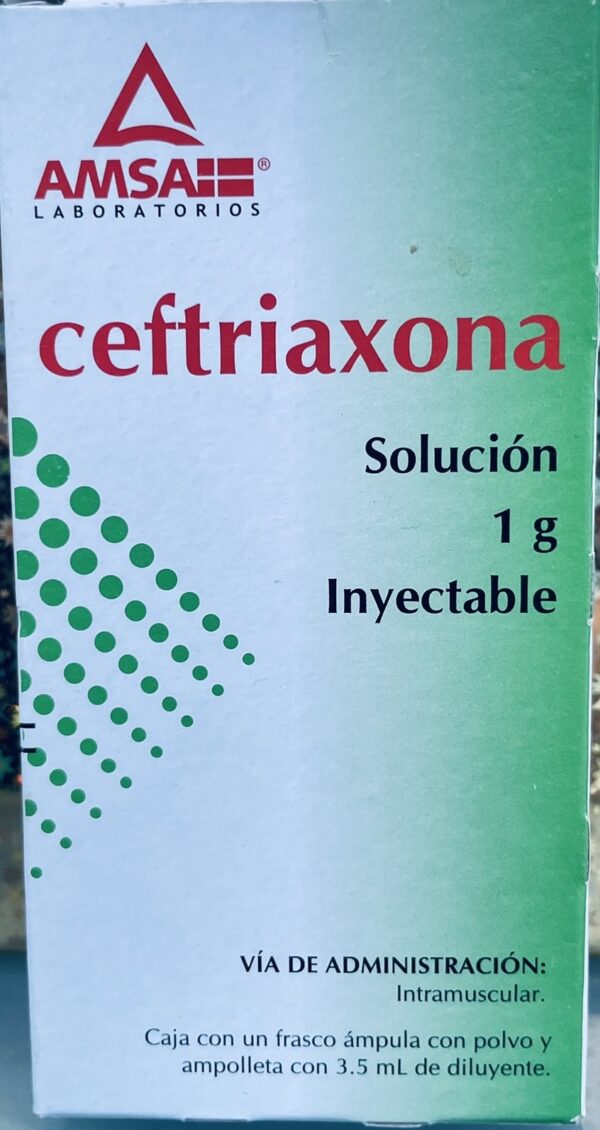 Generico Ceftriaxona 1 g Sol inyectable 3.5 ml