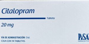 Generico Citalopram 20 mg caja con 14 tabletas