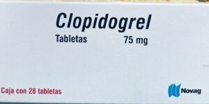 Generico Clopidogrel 75 mg caja con 28 tabletas
