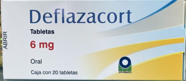 Generico Deflazacort 6 mg caja con 20 tabletas