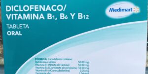 Generico Diclofenaco / Complejo B caja con 30 tabletas