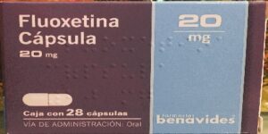 Generico Fluoxetina 20 mg caja con 28 capsulas