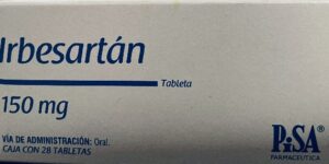 Generico Ibersartan 150 mg caja con 28 tabletas