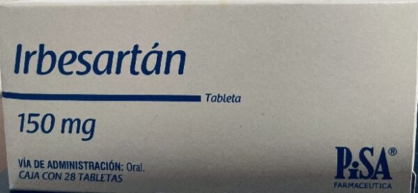 Generico Ibersartan 150 mg caja con 28 tabletas