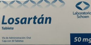 Generico Losartan 50 mg caja con 30 tabletas