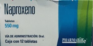 Generico Naproxeno 550 mg caja con 12 tabletas