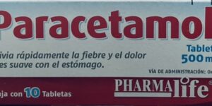 Generico Paracetamol 500mg caja con 10 tabletas