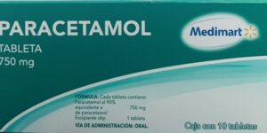 Generico Paracetamol 750 mg Medimart caja con 10 tabletas
