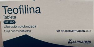 Generico Teofilina 100 mg caja con 20 tabletas