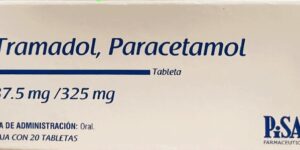 Generico tramadol 37.5 mg / paracetamol 325 mg caja con 20 tabletas