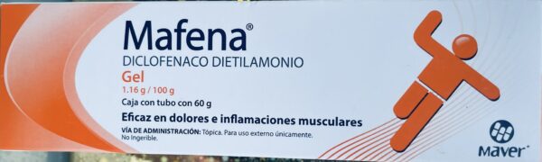 Mafena Diclofenaco Dietilamonio Gel caja con tubo 60 g