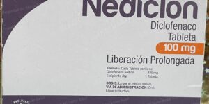 Nediclon Diclofenaco 100 mg caja con 20 tabletas