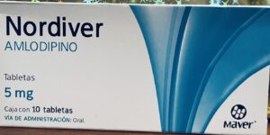 Nordiver Amlodipino 5 mg caja con 10 tabletas