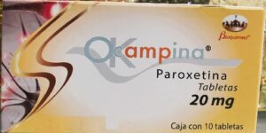 Ocampina paroxetina 20 mg caja con 10 tabletas