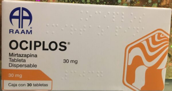 Ociplos MIrtazapina 30 mg caja con 30 tabletas