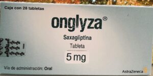 Onglyza Saxagliptina 5 mg caja con 28 tabletas