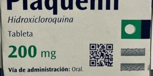 Plaquenil Hidroxicloroquina 200 mg caja con 20 tabletas