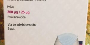 Relvare Furoato de Fluticasona 200 mcg / Vilanterol 25 mcg caja con 30 dosis