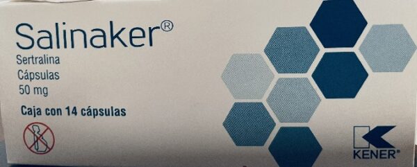 Salinaker sertralina 50 mg caja con 14 tabletas