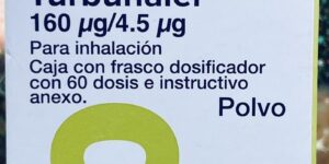 Symbicort Fumarato de formoterol 180 mcg/Budesonida 4.5 mcg caja con 60 dosis