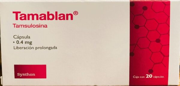 Tamablan Tamsulosina 0.4 mg caja con 20 capsulas