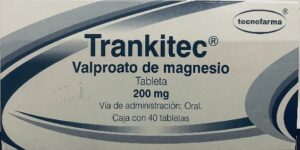 Trankitec Valproato de magnesio 200 mg caja con 40 tabletas