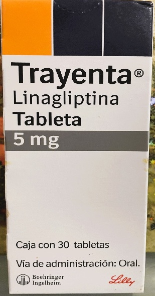 Trayenta Linagliptina 5 mg caja con 30 tabletas