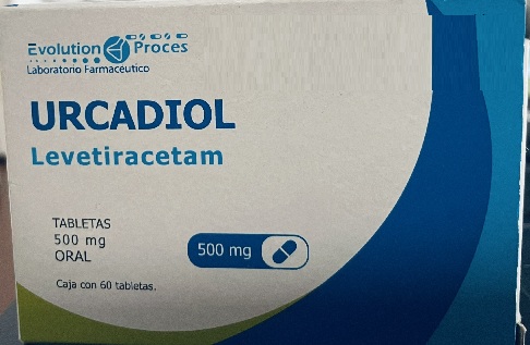 Urcadiol Levetiracetam 500 mg caja con 60 tabletas