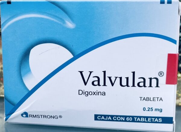 Valvulan Digoxina 0.25 mg caja con 60 tabletas