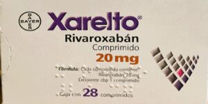 Xarelto Rivaroxaban 20 mg caja con 28 comprimidos